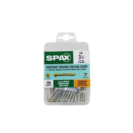 Spax SPAX PowerTrim No. 8 in. X 3-1/8 in. L Star Round Head Serrated Trim Screws 42318704003168